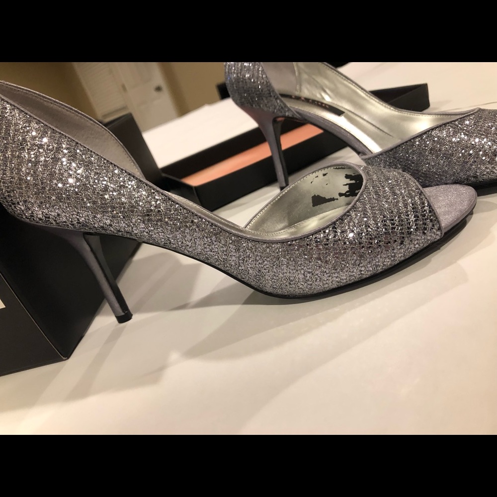 NINA NEW YORK glitter heel wedding size 9